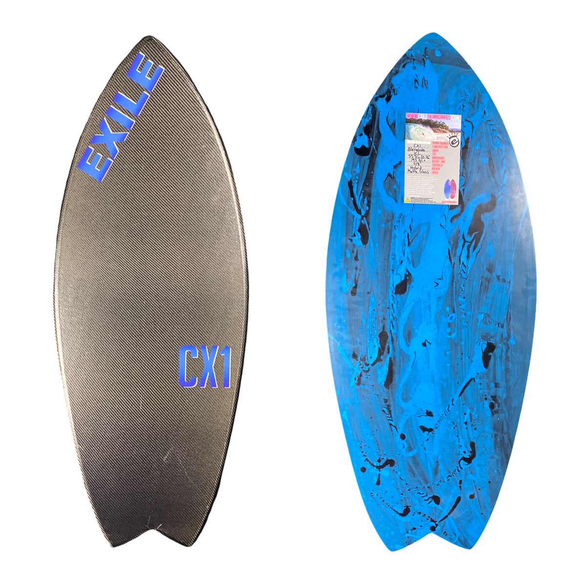 Extra Large CX1 Blairacuda™ Shape Double Carbon Fiber Epoxy