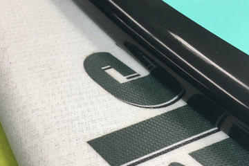 A close up image of exile skimboards finishes