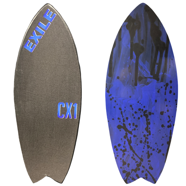 Medium CX1 Blairacuda™ Shape Double Carbon Fiber Epoxy Skimboard