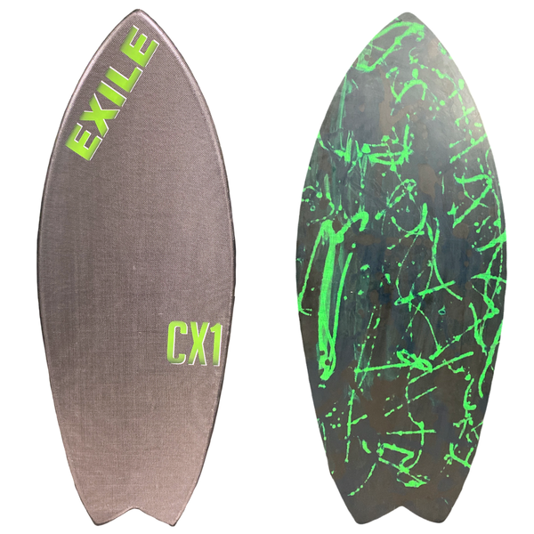 Large CX1 Blairacuda™ Shape Double Carbon Fiber Epoxy Skimboard