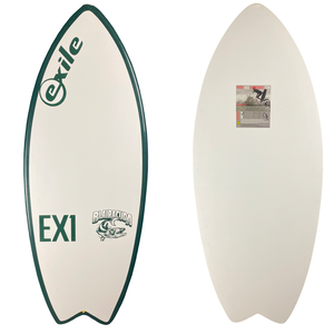 EX1 Exile Skimboard Blairacuda White Green Rails