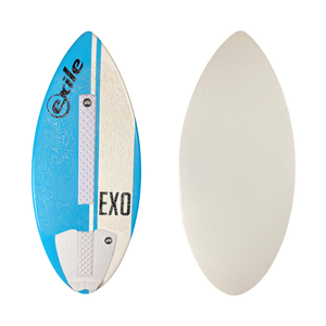 Used EXO Exile Epoxy Skimboard Blue with White Stripe