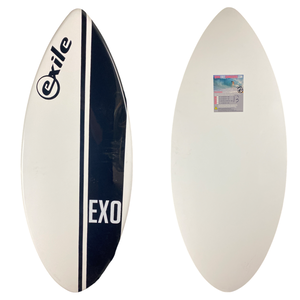 EXO Exile Epoxy Skimboard White Black Stripe