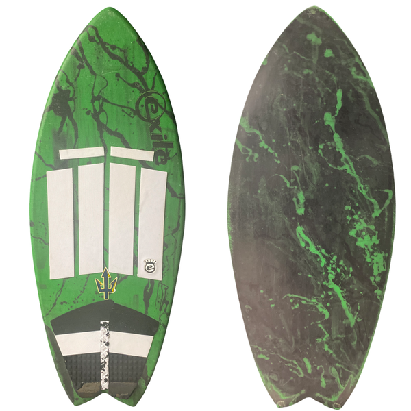 Used Medium Large Blairacuda™ Shape 5/8" Double Carbon Fiber Epoxy Skimboard