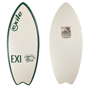 EX1 Exile Skimboard Blairacuda White Green Rails