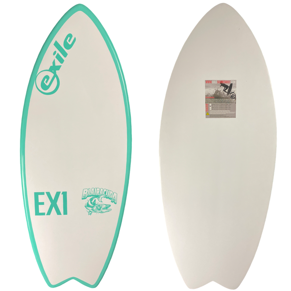 Small Blairacuda™ 3/4'' tapered to 5/8" EX1 E-Glass Epoxy Skimboard