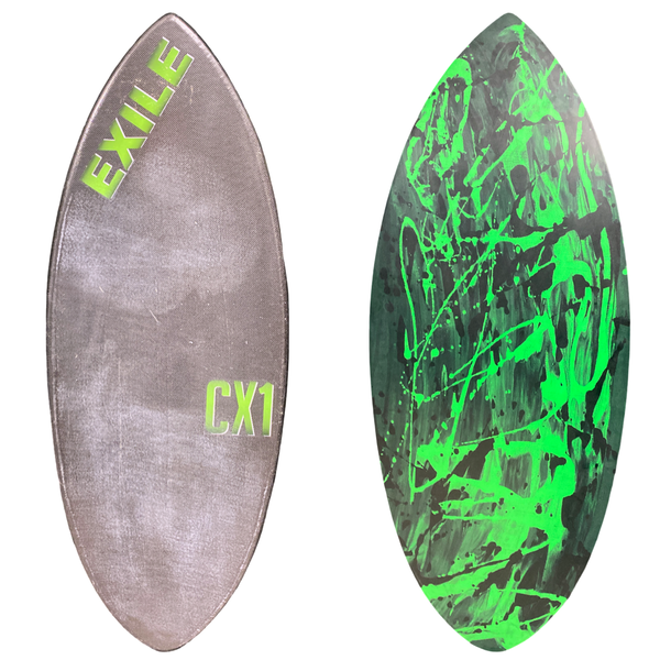 Blemished Medium CX1 Hybrid Shape 5/8" Double Carbon Fiber Epoxy Skimboard