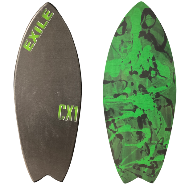 Medium CX1 Blairacuda™ Shape Double Carbon Fiber Epoxy Skimboard