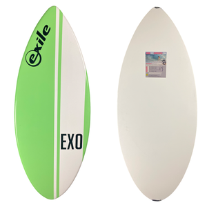 EXO Exile Epoxy Skimboard Green White Stripe