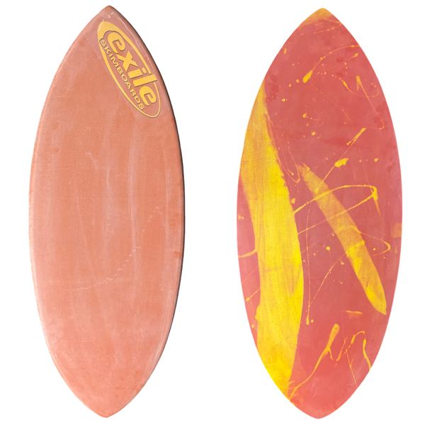 Medium Small Hornet Shape 3/4" Tapered to 5/8” Double Carbon Epoxy Construction Epoxy Skimboard