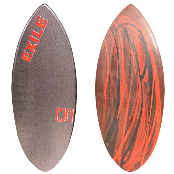 Small CX1 Hybrid Shape Double Carbon Fiber Epoxy Skimboard