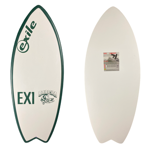 EX1 Exile Skimboard Blairacuda White Green Rails