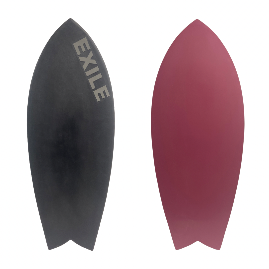 Small Retro Fish™ 5/8" Double Carbon Fiber Epoxy Skimboard Exile