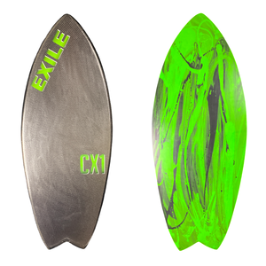 Exile Double Carbon Fiber CX1 Epoxy Skimboard Blairacuda