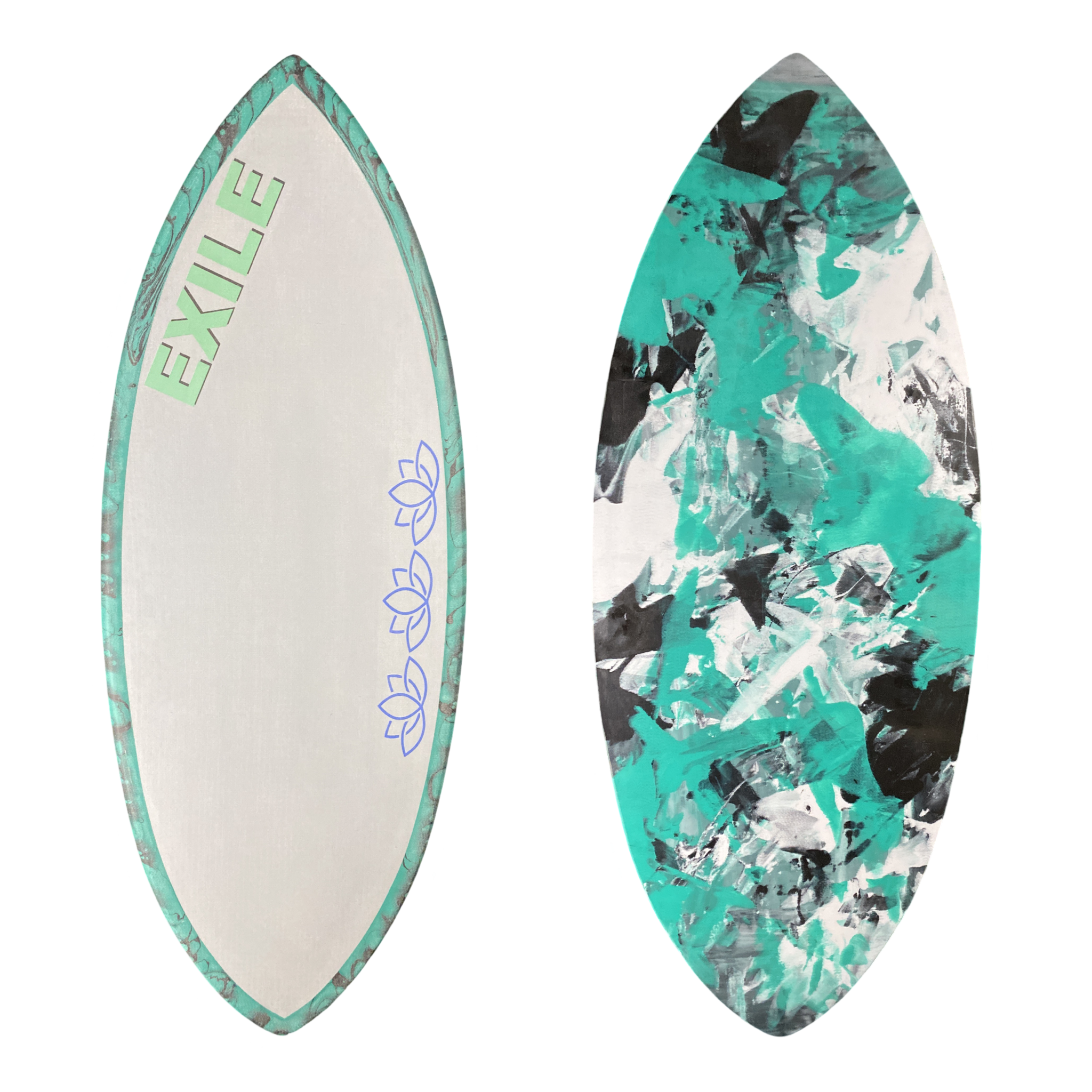Large Lotus™ Shape 5/8'' Double Carbon Fiber Epoxy Skimboard Large Lotus™ Shape 5/8'' Double Carbon Fiber Epoxy Skimboard