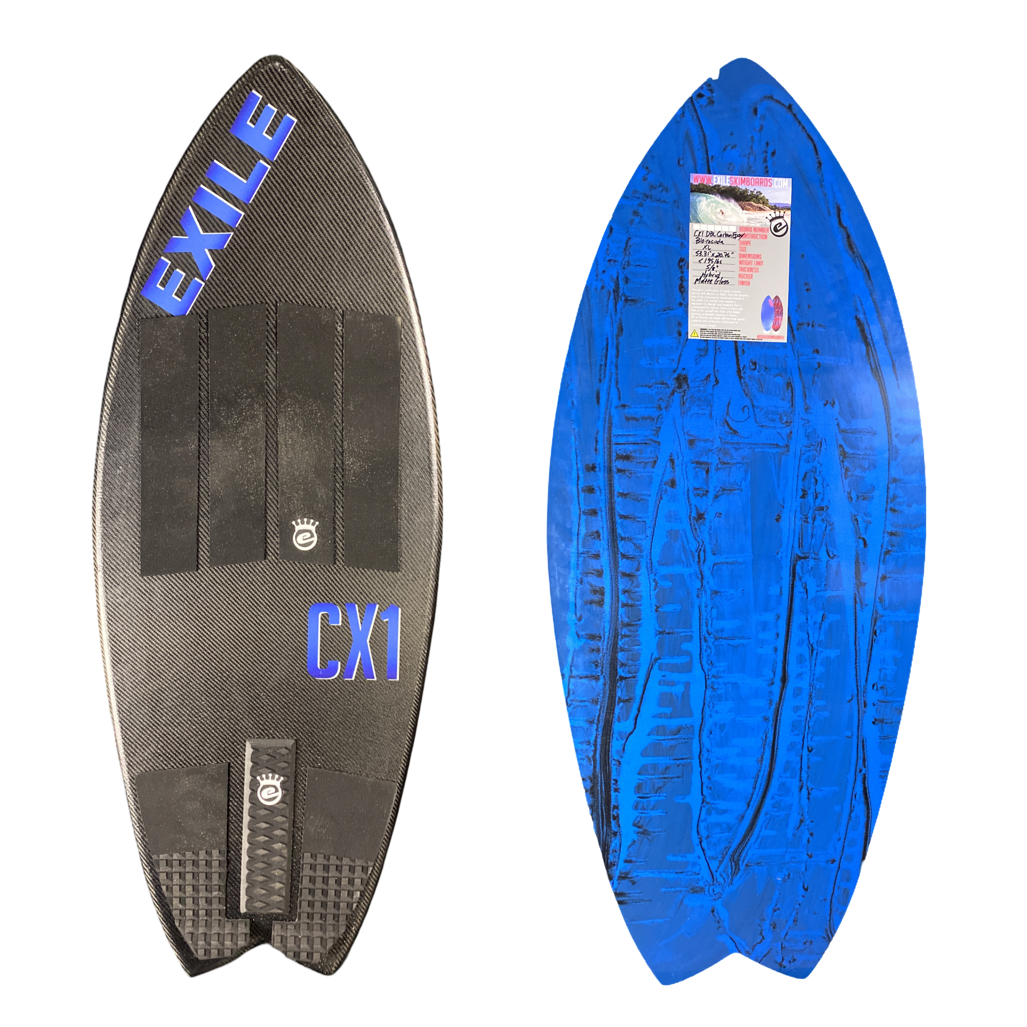 スキムボード　EXILE Used Extra Large CX1 Blairacuda™ Shape Double Carbon Fiber Epoxy
