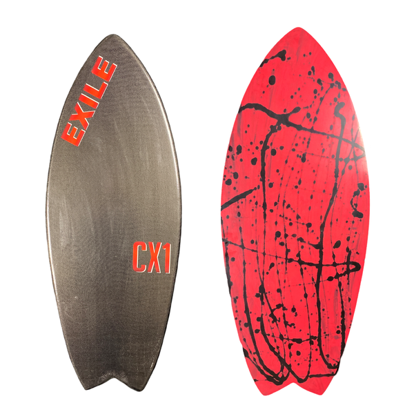 Medium CX1 Blairacuda™ Shape Double Carbon Fiber Epoxy Skimboard