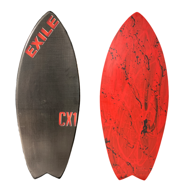 Medium CX1 Blairacuda™ Shape Double Carbon Fiber Epoxy Skimboard