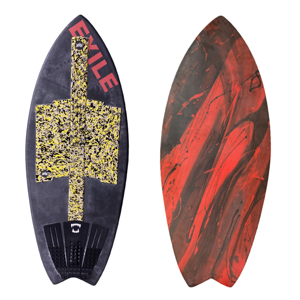 Used Extra Large Blairacuda™ Shape 3/4" Tapered to 5/8" Double Carbon Fiber Epoxy Skimboard