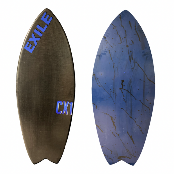 Medium CX1 Blairacuda™ Shape Double Carbon Fiber Epoxy Skimboard