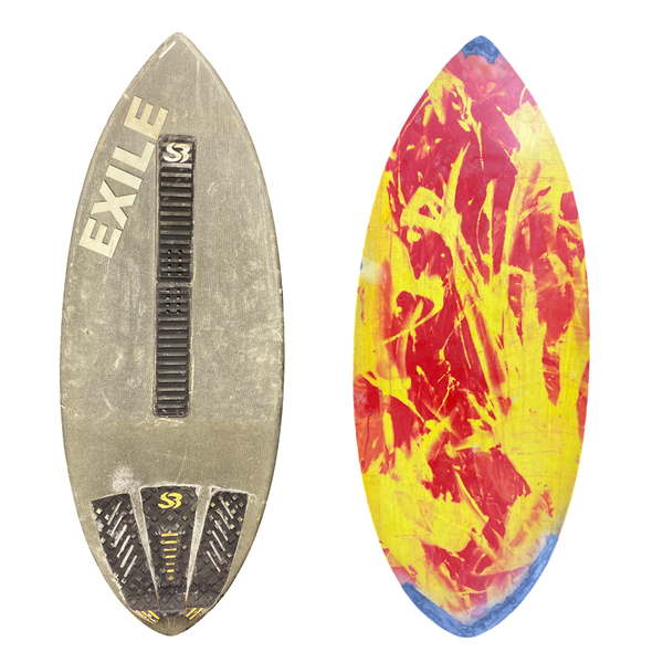 Used Medium Small Pro Shape 5/8" Double Carbon Epoxy Construction Epoxy Skimboard