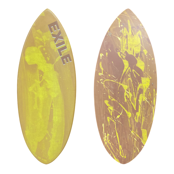 Medium Hybrid Shape 3/4" Tapered to 5/8” Double Carbon Epoxy Construction Epoxy Skimboard