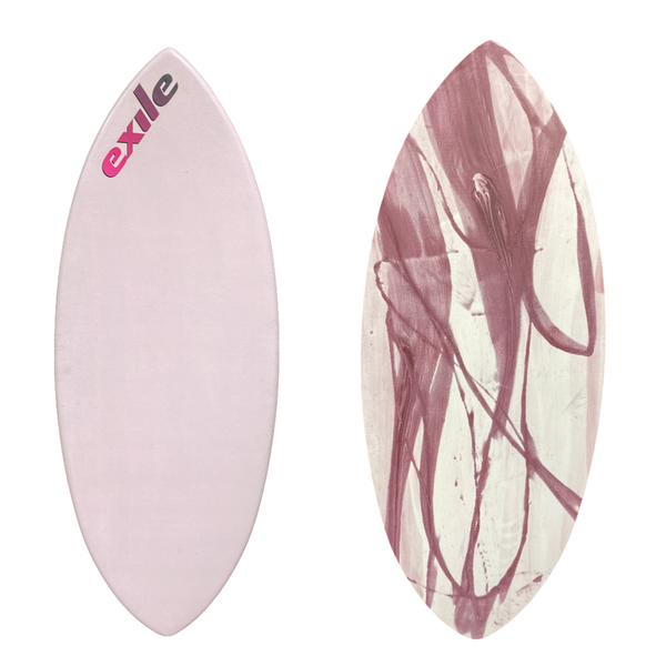 Medium Hybrid Shape 3/4" Tapered to 5/8” Double Carbon Epoxy Construction Epoxy Skimboard