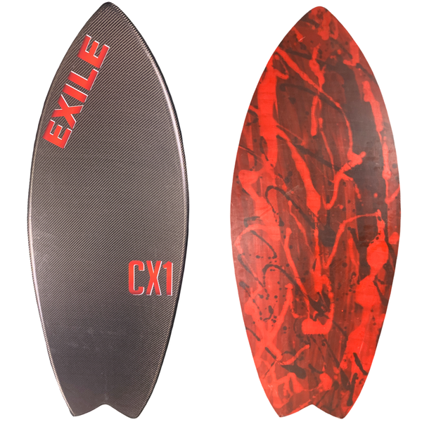 Medium CX1 Blairacuda™ Shape Double Carbon Fiber Epoxy Skimboard