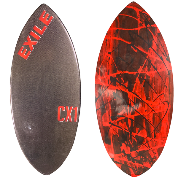 BLEMISHED Extra Small Hybrid Shape 5/8” Double Carbon Epoxy Construction Epoxy Skimboard