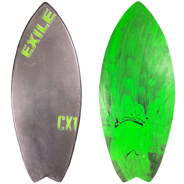 BLEMISHED Medium CX1 Blairacuda™ Shape Double Carbon Fiber Epoxy Skimboard