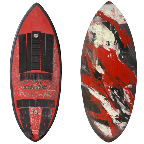 Used Medium Hybrid Shape 3/4" Tapered to 5/8” Double Carbon Epoxy Construction Epoxy Skimboard