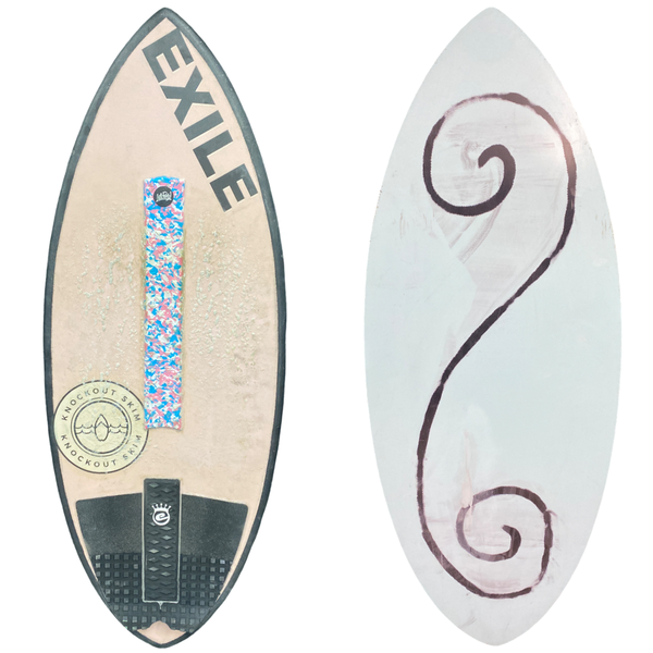 Used Small Hornet Shape 5/8” Double Carbon Fiber Epoxy Skimboard