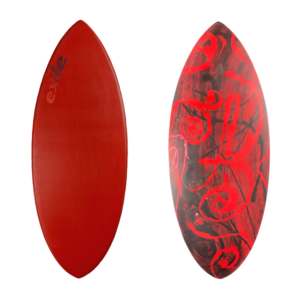 Small Hybrid Shape 3/4” Tapered to 5/8" Double Carbon Fiber Epoxy Skimboard