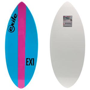 EX1 Skimboard EGlass Epoxy Blue with Pink Stripe