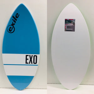 EX0 EGlass Epoxy Skimboard Blue White Stripe