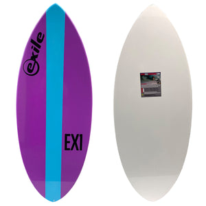 EX1 Skimboard EGlass Epoxy Purple with Teal Stripe