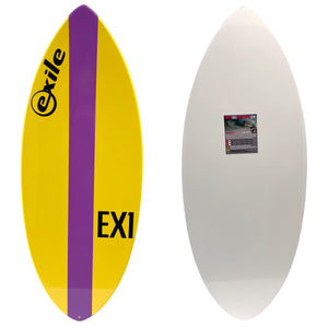 EX1 Skimboard EGlass Epoxy Yellow with Purple Stripe