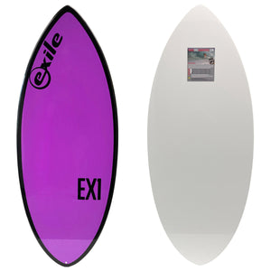 EX1 Skimboard EGlass Epoxy Purple with Black Rails