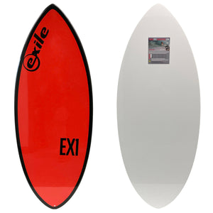 EX1 Skimboard EGlass Epoxy Red with Black Rails